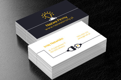 By prąd płynął nieprzerwanie!, Budownictwo, Elektryk - Wizytówki Netprint