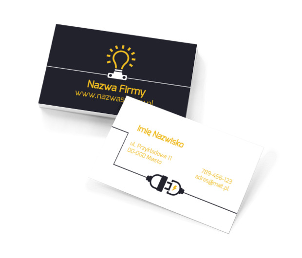 By prąd płynął nieprzerwanie!, Budownictwo, Elektryk - Wizytówki Netprint szablony online