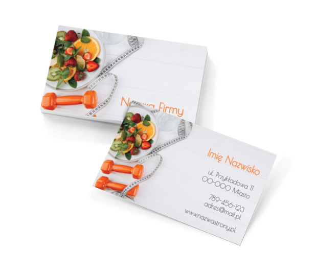 W zdrowym ciele zdrowy duch, Zdrowie i uroda, Dietetyk - Wizytówki Netprint szablony online