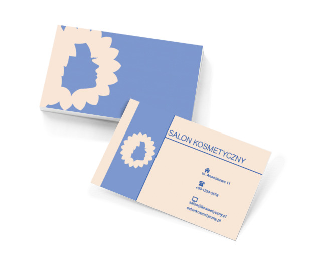 Kobieta kwiat, Zdrowie i uroda, Salon kosmetyczny - Wizytówki Netprint szablony online