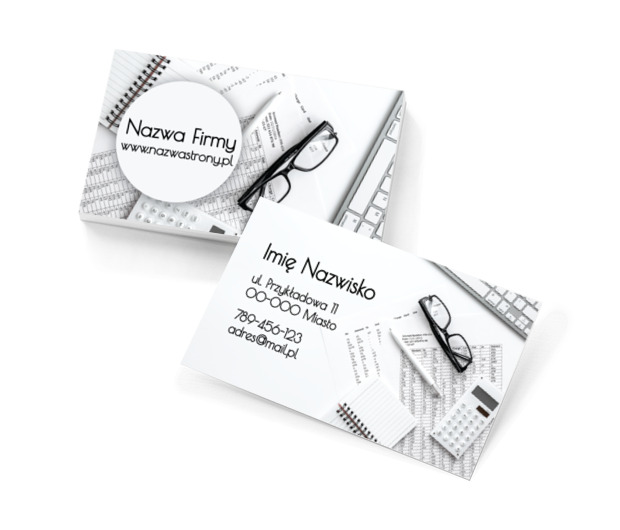 Rachunki pozostaw nam!, Usługi biurowe, Księgowość - Wizytówki Netprint szablony online