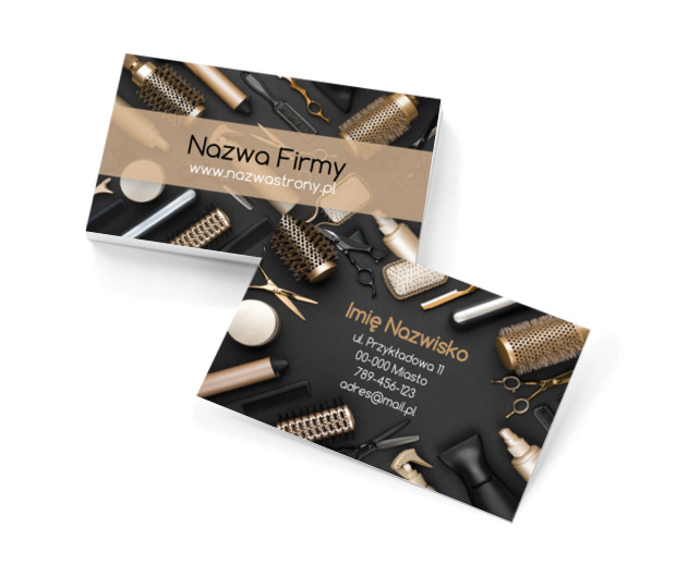 W trosce o włosy, Zdrowie i uroda, Salon fryzjerski - Wizytówki Netprint szablony online