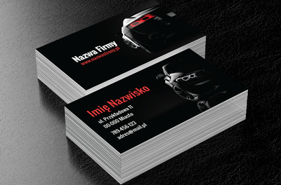 Motoryzacyjny świat, Transport, Wypożyczalnia samochodów - Wizytówki Netprint