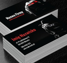 Motoryzacyjny świat, Transport, Wypożyczalnia samochodów - Wizytówki Netprint