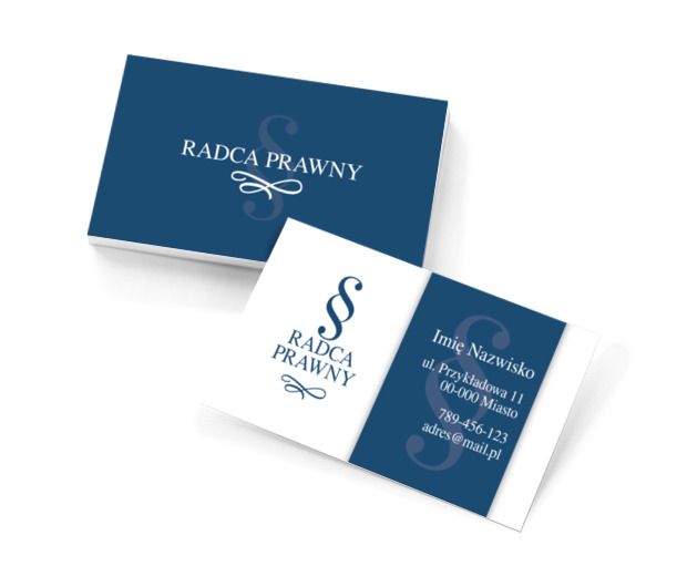 Litera prawa, Prawo, Radca Prawny - Wizytówki Netprint szablony online