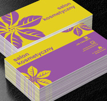 Monochromatyczny kwiat, Zdrowie i uroda, Salon kosmetyczny - Wizytówki Netprint
