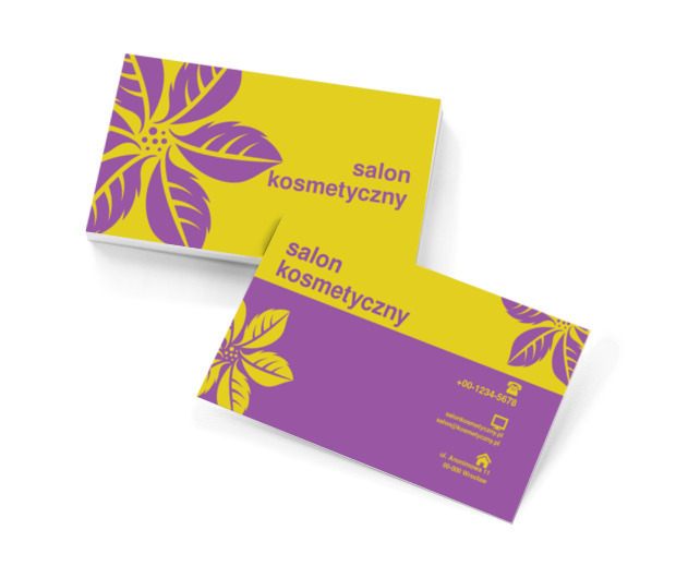 Monochromatyczny kwiat, Zdrowie i uroda, Salon kosmetyczny - Wizytówki Netprint szablony online