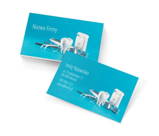 Uśmiech niczym z reklamy, Medycyna, Stomatologia - Wizytówki Netprint szablony online