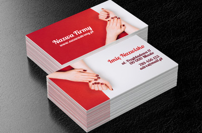 Perfekcyjne paznokcie, Zdrowie i uroda, Salon kosmetyczny - Wizytówki Netprint