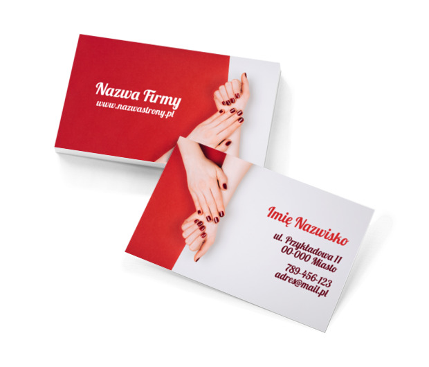 Perfekcyjne paznokcie, Zdrowie i uroda, Salon kosmetyczny - Wizytówki Netprint szablony online