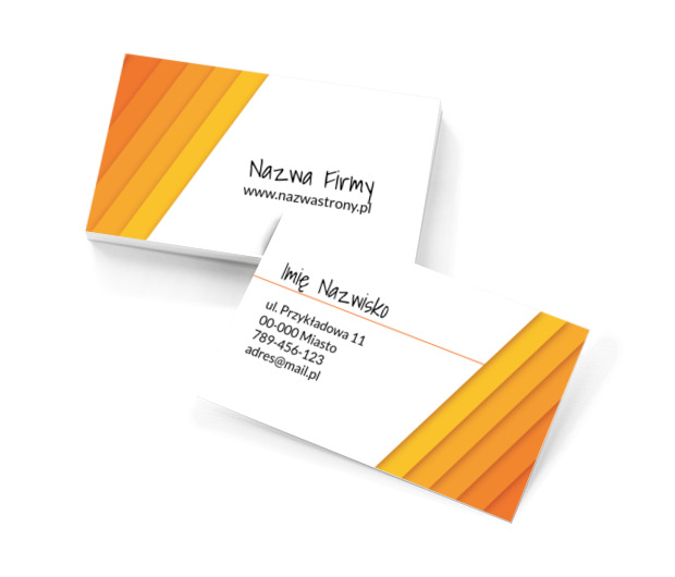 Pomarańczowa estetyka, Motywy, Klasyczne - Wizytówki Netprint szablony online
