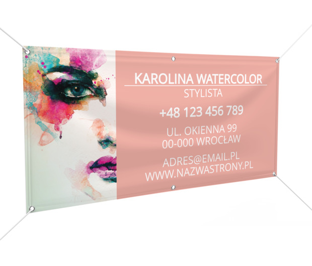 Grafika maksymalnie przyciągająca wzrok przechodnia, Zdrowie i uroda, Stylista - Banery Netprint szablony online