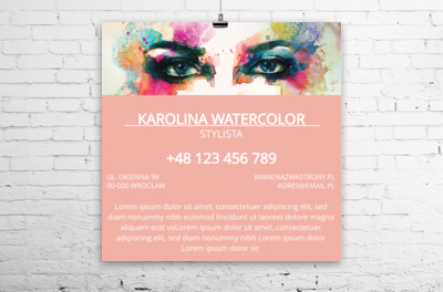 Czarujemy pięknymi oczami, Zdrowie i uroda, Stylista - Plakaty Wielkoformatowe Netprint