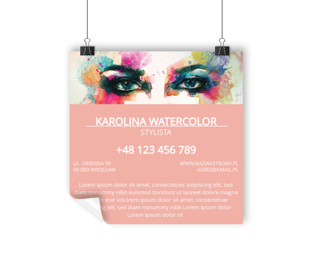 Czarujemy pięknymi oczami, Zdrowie i uroda, Stylista - Plakaty Wielkoformatowe Netprint szablony online