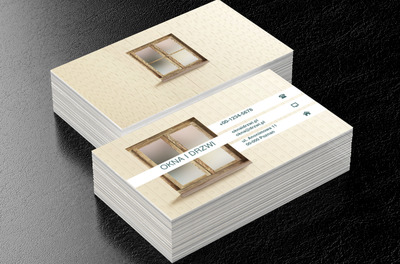 Okno na podwórze, Budownictwo, Okna i Drzwi - Wizytówki Netprint