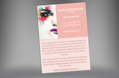 Reklama akwarelami malowana, Zdrowie i uroda, Stylista - Plakaty Netprint