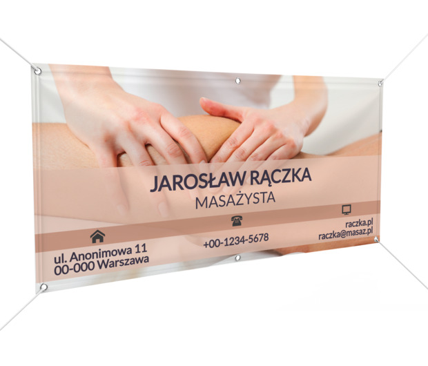 Baner, który zachęca do twoich usług, Medycyna, Masażysta - Banery Netprint szablony online