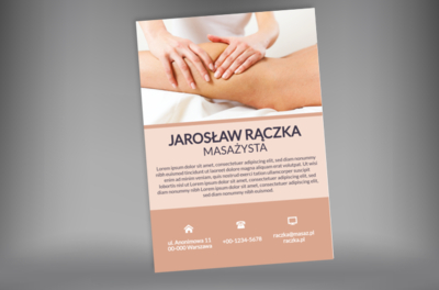 Tylko niezbędne informacje i przekaz graficzny, Medycyna, Masażysta - Plakaty Netprint