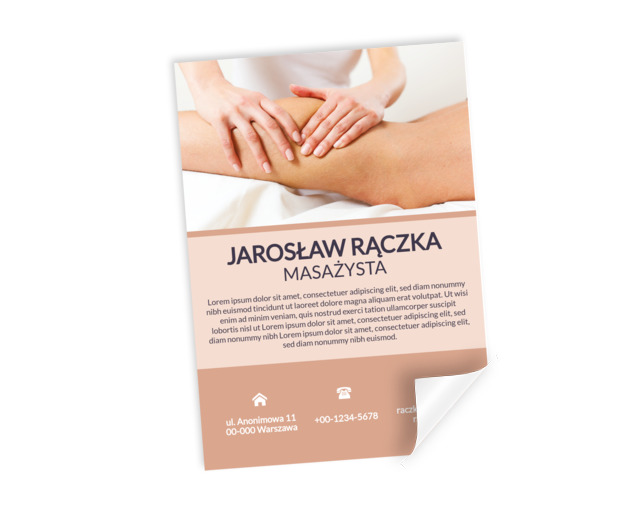 Tylko niezbędne informacje i przekaz graficzny, Medycyna, Masażysta - Plakaty Netprint szablony online