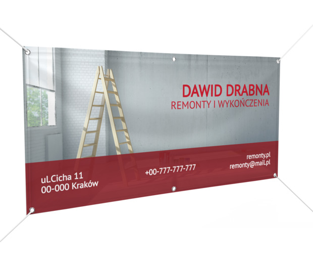  Czytelny przekaz na ulicznej reklamie, Budownictwo, Remont i Wykończenia - Banery Netprint szablony online