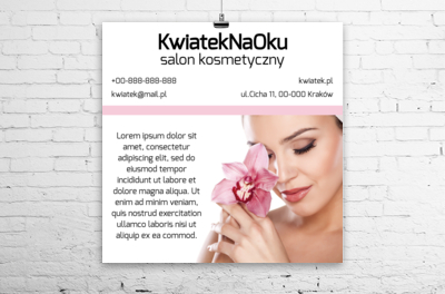 Dwa symbole piękna to dobra ilość, Zdrowie i uroda, Salon kosmetyczny - Plakaty Wielkoformatowe Netprint