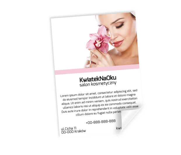 Informacja w pięknej oprawie, Zdrowie i uroda, Salon kosmetyczny - Plakaty Netprint szablony online