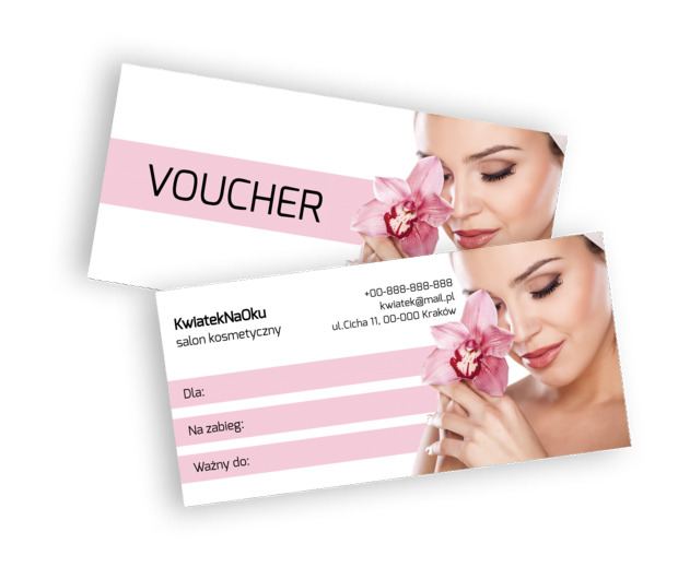 Zapowiedź pięknego wyglądu, Zdrowie i uroda, Salon kosmetyczny - Vouchery Netprint szablony online