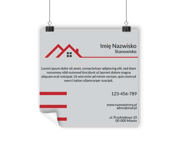 Prosty, czytelny przekaz, Budownictwo, Firma budowlana - Plakaty Wielkoformatowe Netprint szablony online