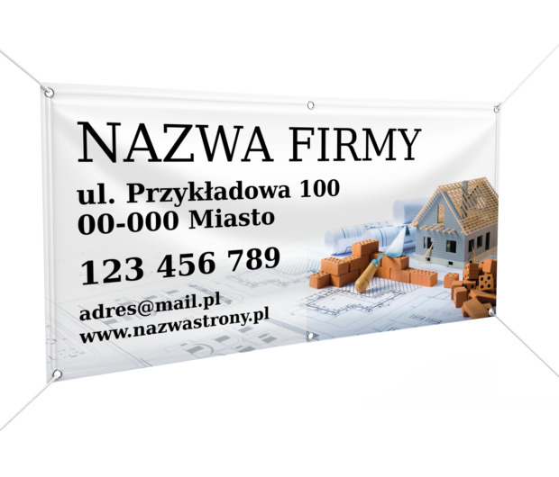 Od projektu do realizacji pod klucz, Budownictwo, Skład budowlany - Banery Netprint szablony online