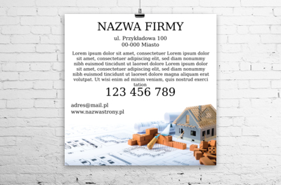 Budowanie kompleksowe i profesjonalne, Budownictwo, Skład budowlany - Plakaty Wielkoformatowe Netprint