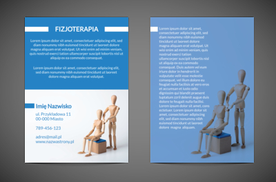 Przyjazne połączenie kolorów, Medycyna, Fizjoterapia - Ulotki Netprint