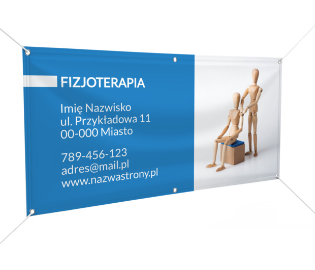 Reklama musi trafiać do pamięci błyskawicznie, Medycyna, Fizjoterapia - Banery Netprint szablony online
