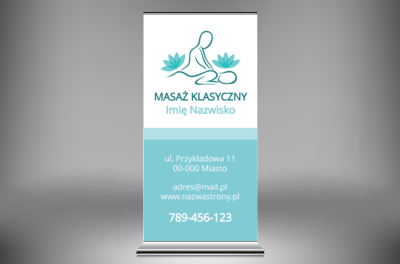 Pokazujemy wszystkim swoje usługi, Medycyna, Masażysta - Roll-up Netprint