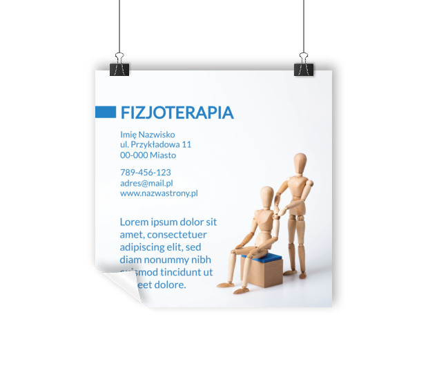 Skuteczna fizjoterapia w plakatowej odsłonie, Medycyna, Fizjoterapia - Plakaty Wielkoformatowe Netprint szablony online