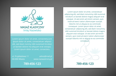 Garść informacji pięknie podana, Medycyna, Masażysta - Ulotki Netprint