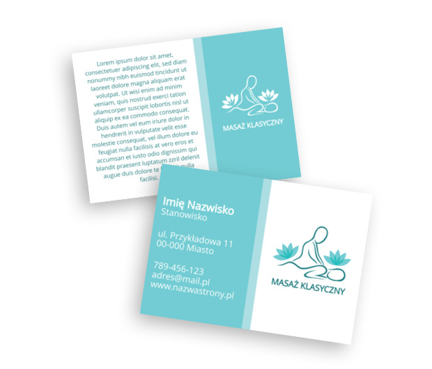 Pastelowy pomysł na elegancką ulotkę, Medycyna, Masażysta - Ulotki Netprint szablony online