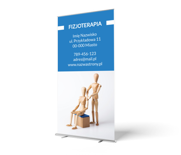 Tajemnica kolejności elementów , Medycyna, Fizjoterapia - Roll-up Netprint szablony online