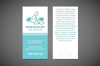 Modna forma graficzna z informacją, Medycyna, Masażysta - Ulotki Netprint