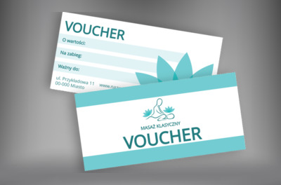 Zachęć klientów do wizyty w salonie, Medycyna, Masażysta - Vouchery Netprint