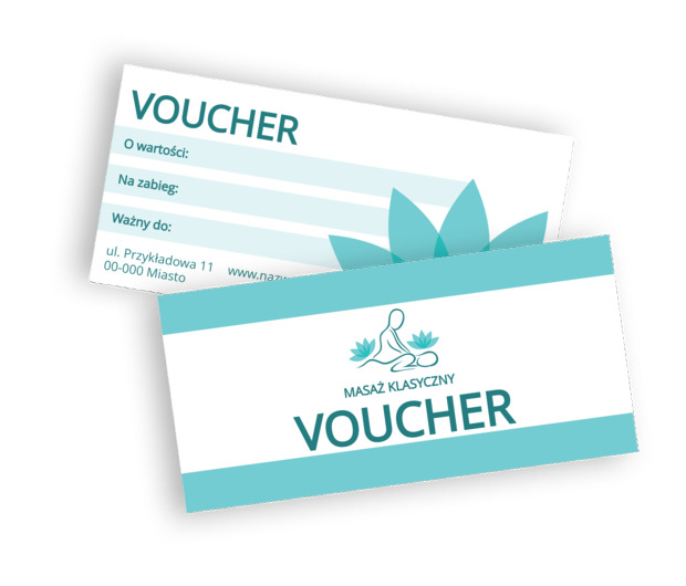 Zachęć klientów do wizyty w salonie, Medycyna, Masażysta - Vouchery Netprint szablony online