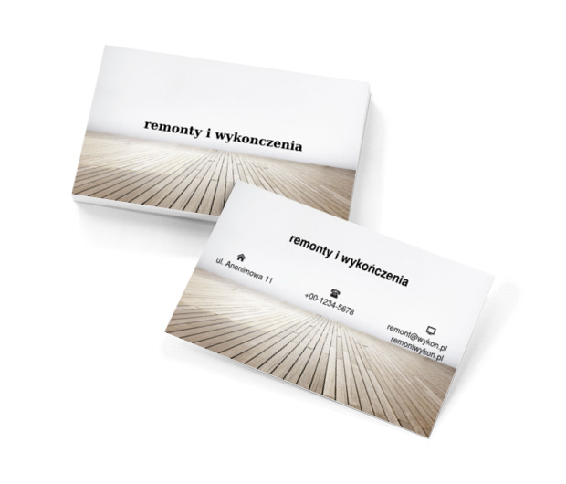 Z perspektywy parkietu, Budownictwo, Remont i Wykończenia - Wizytówki Netprint szablony online