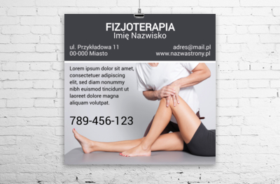 Przyciągnij pacjentów swoim plakatem, Medycyna, Fizjoterapia - Plakaty Wielkoformatowe Netprint