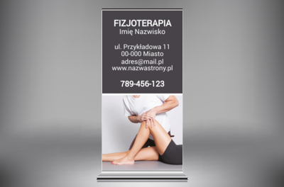 Mobilna reklama gabinetu, Medycyna, Fizjoterapia - Roll-up Netprint