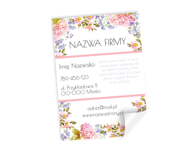 Treść w otoczeniu kwiatów, Motywy, Roślinne - Plakaty Netprint szablony online