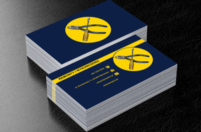 Kombinerki i śrubokręt, Budownictwo, Remont i Wykończenia - Wizytówki Netprint