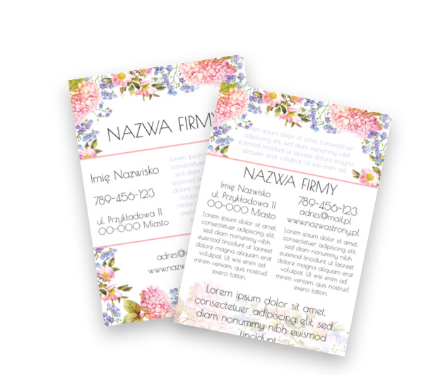 Barwna oprawa informacji, Motywy, Roślinne - Ulotki Netprint szablony online