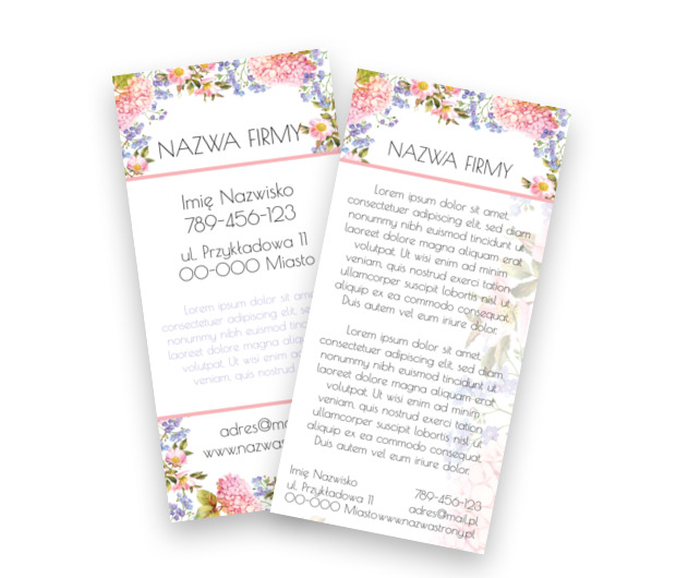 Kwiaty w modnym formacie, Motywy, Roślinne - Ulotki Netprint szablony online