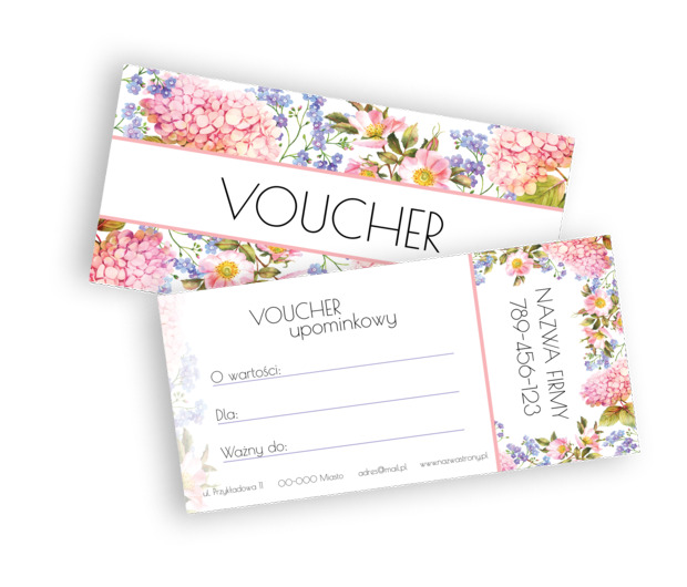 Zachęcająca moc kwiatów, Motywy, Roślinne - Vouchery Netprint szablony online