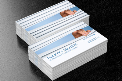 Białe rolety, Budownictwo, Rolety - Wizytówki Netprint