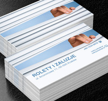 Białe rolety, Budownictwo, Rolety - Wizytówki Netprint